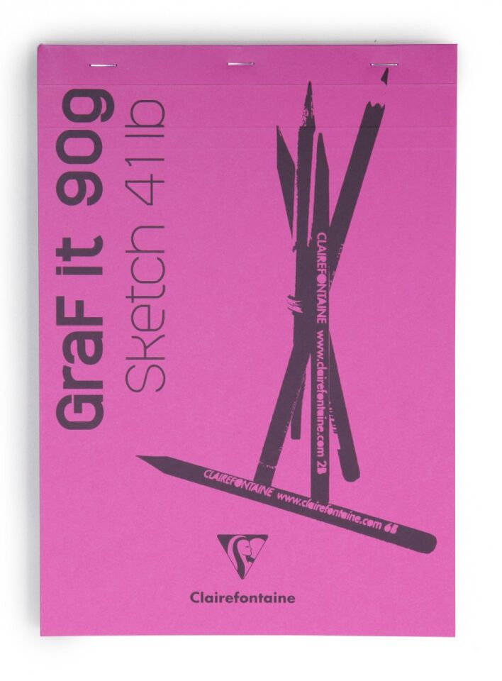Clairefontaine Grafit Blanc Çizim Blok A4 90 Gr 80 Yp Üst Yapışkan