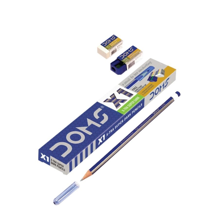 Doms X1 Altıgen Kurşun Kalem 12 Li