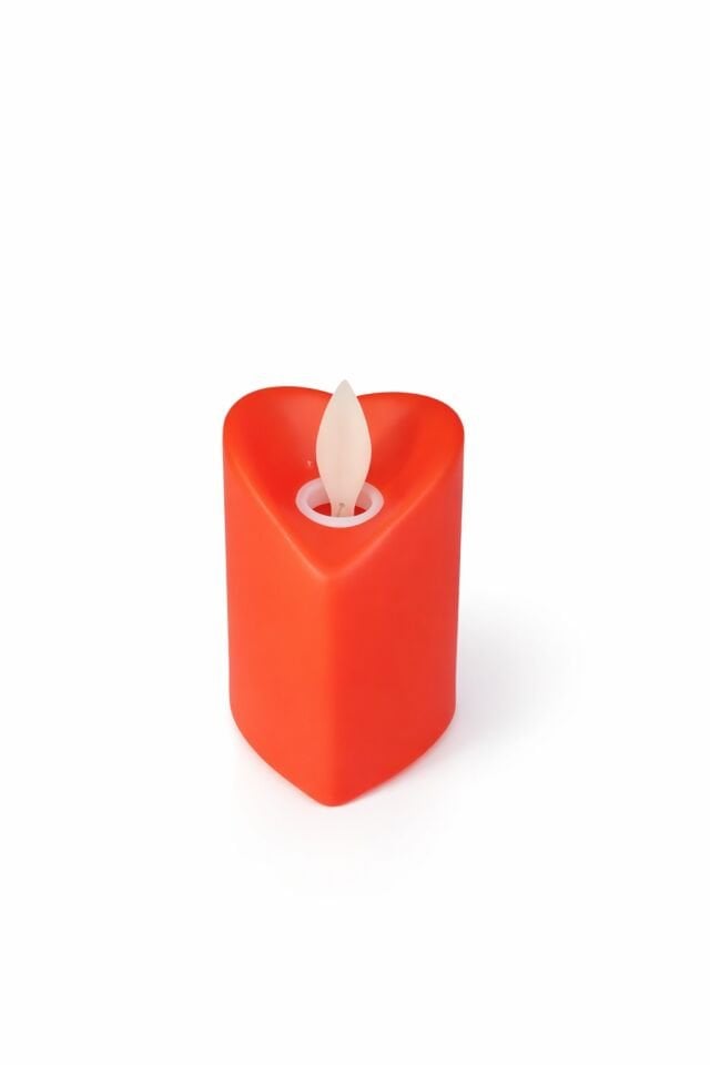 Espa Qrk-Xam-1283 Işıklı Süs Biblo Kırmızı Kalp Mum