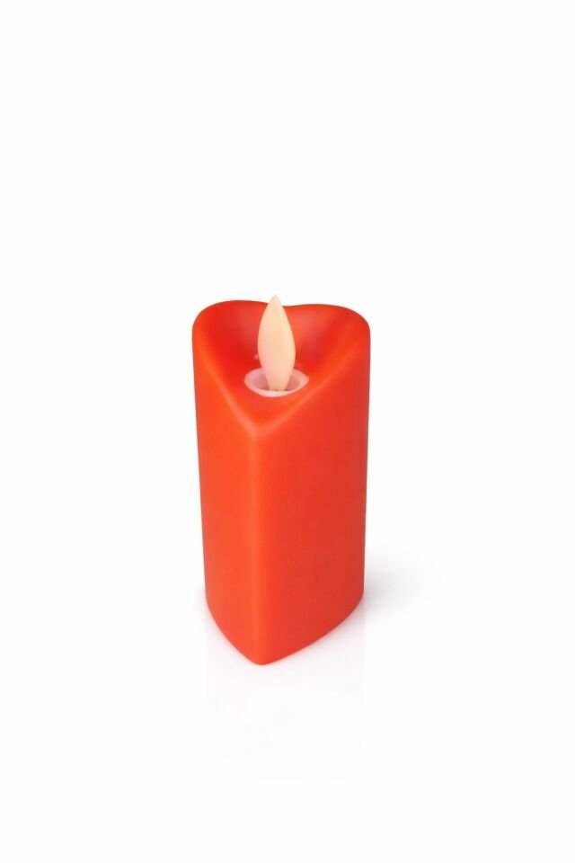 Espa Qrk-Xam-1284 Işıklı Süs Biblo Kırmızı Kalp Mum