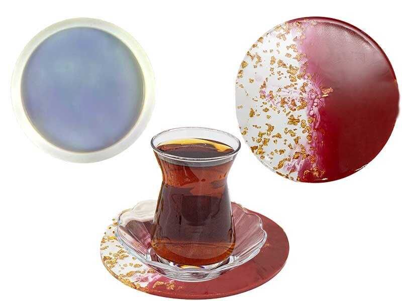 Kmy Yuvarlak Bardak Altlığı Epoksi Kalıbı Khe349