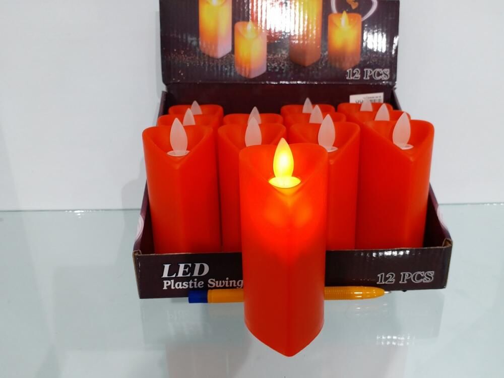 Espa Qrk-Xam-1285 Işıklı Süs Biblo Kırmıız Kalp Mum