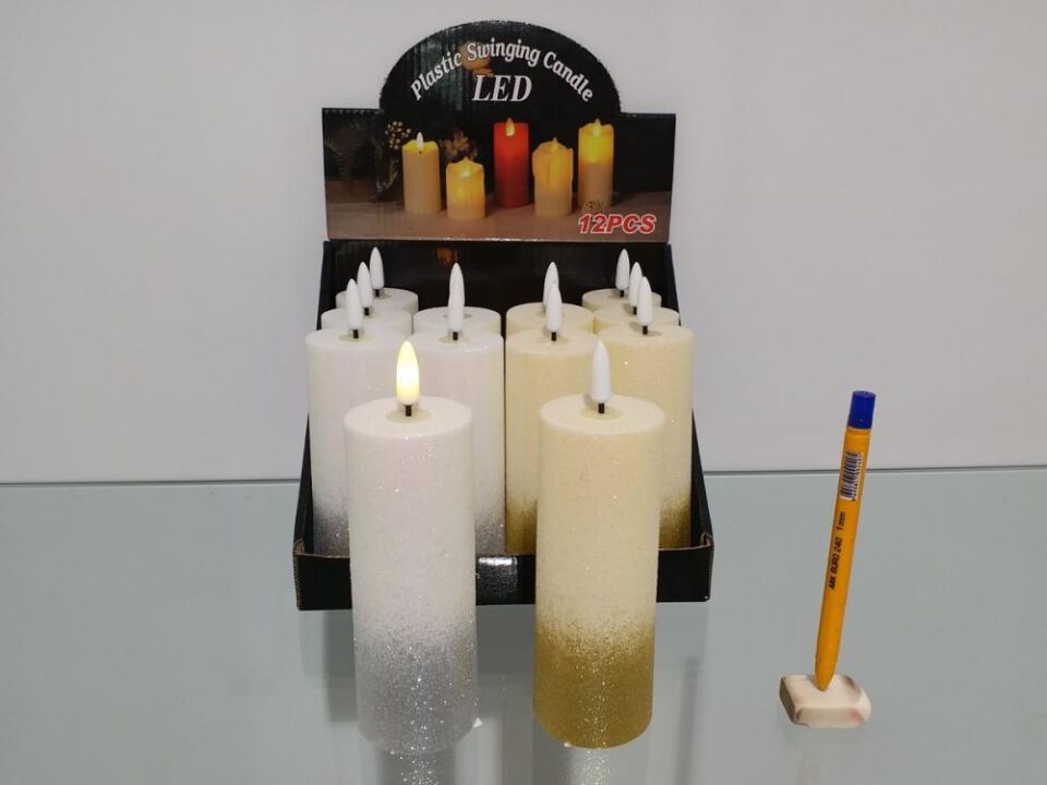 Espa   Qrk-Xam-5601 Işıklı Altı Altın Silindir Mum