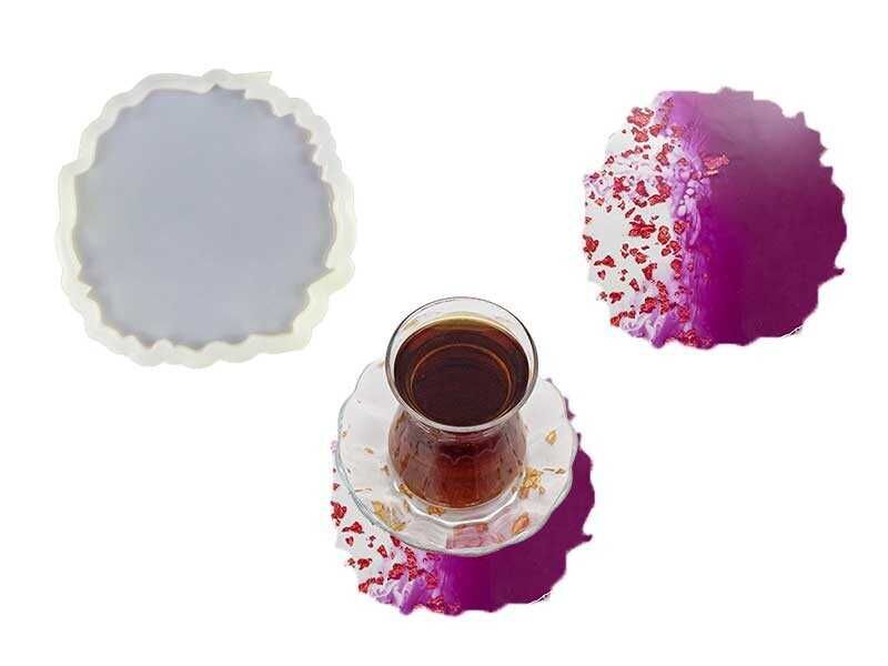 Kmy Tırtıklı Bardak Altlığı Epoksi Reçine Kalıbı Khe354