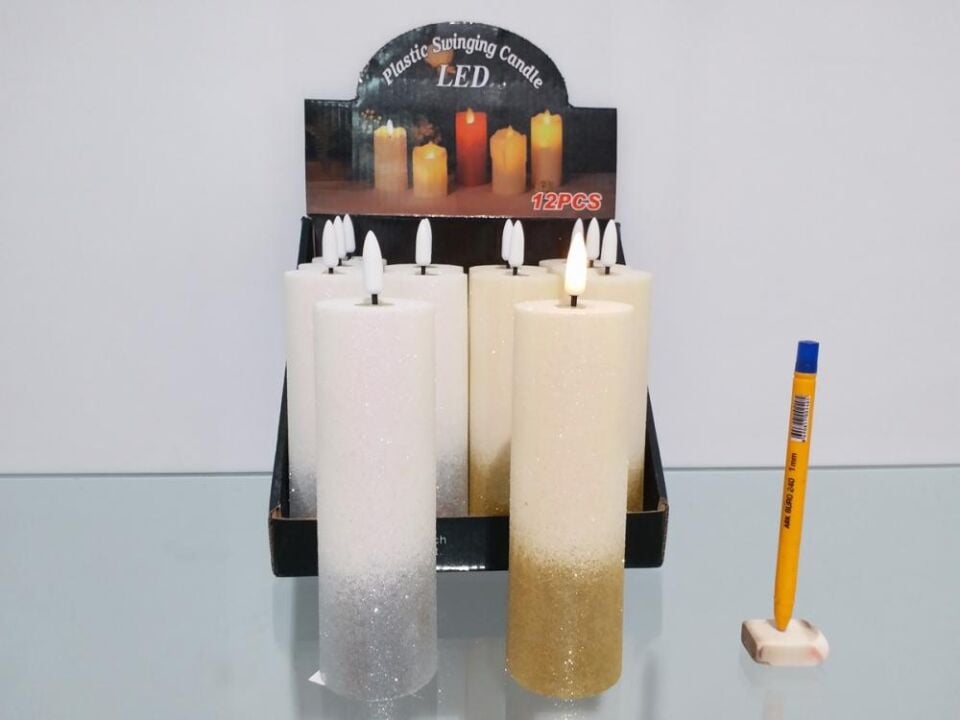 Espa   Qrk-Xam-5602 Işıklı Altı Altın Silindir Mum