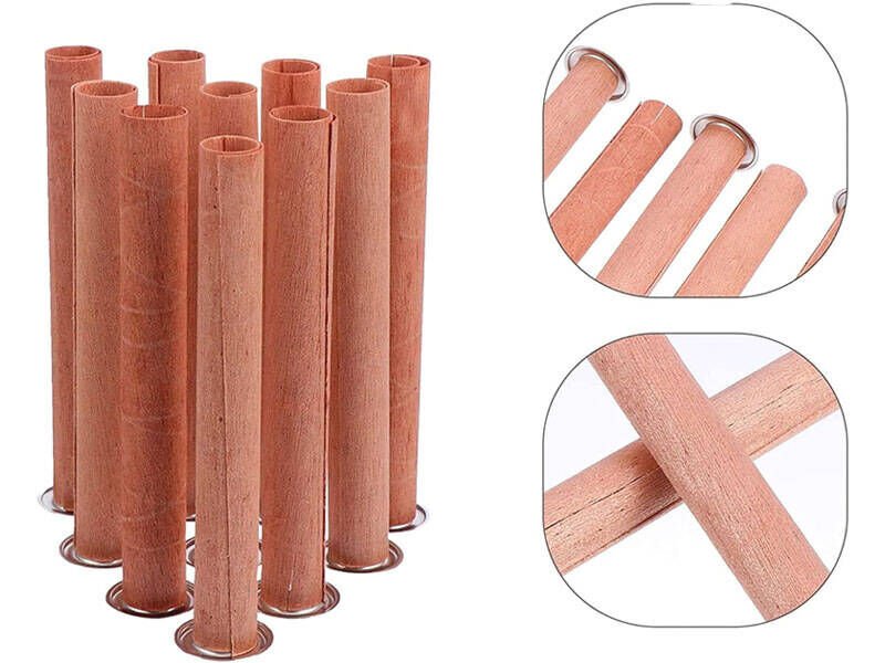 Kmy Dairesel Ahşap Fitil 8 Cm Yapışkanlı Sehpa