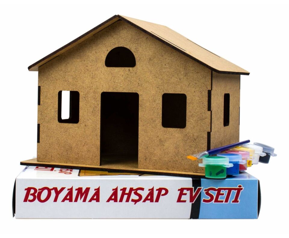 Emin İş Eğitimi Ahşap Ev Boyama Seti