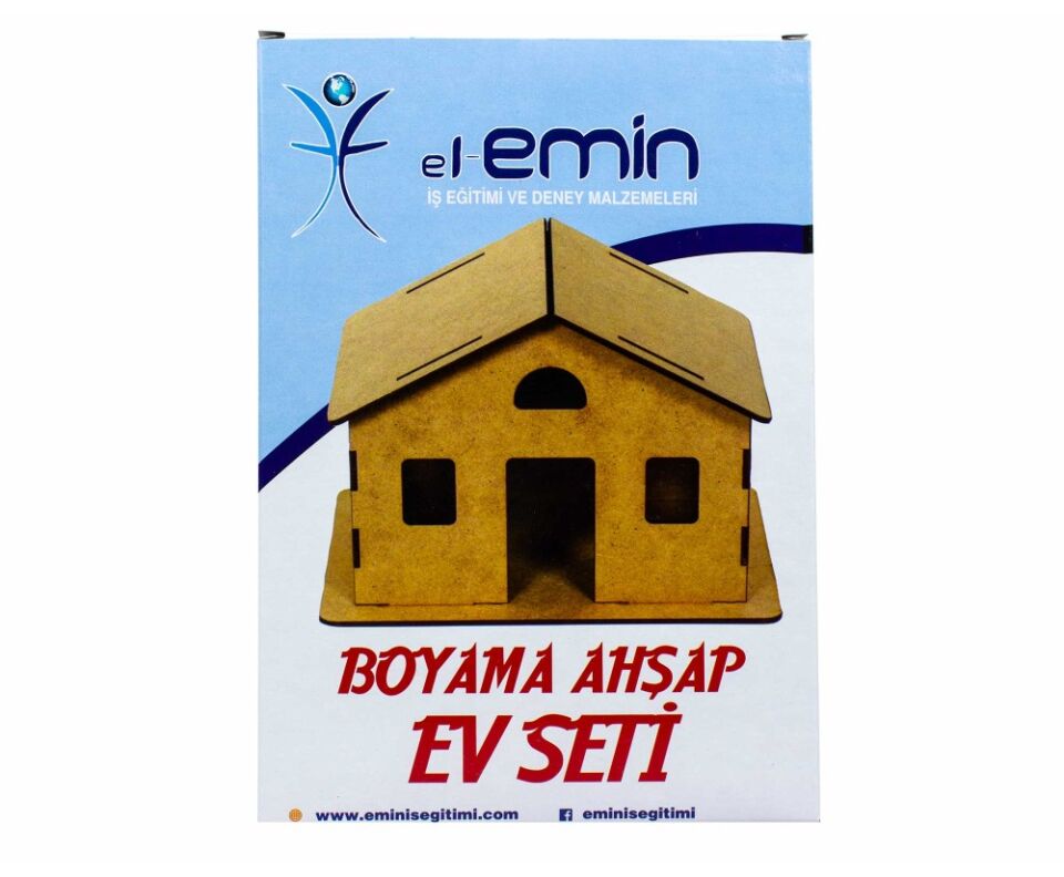 Emin İş Eğitimi Ahşap Ev Boyama Seti