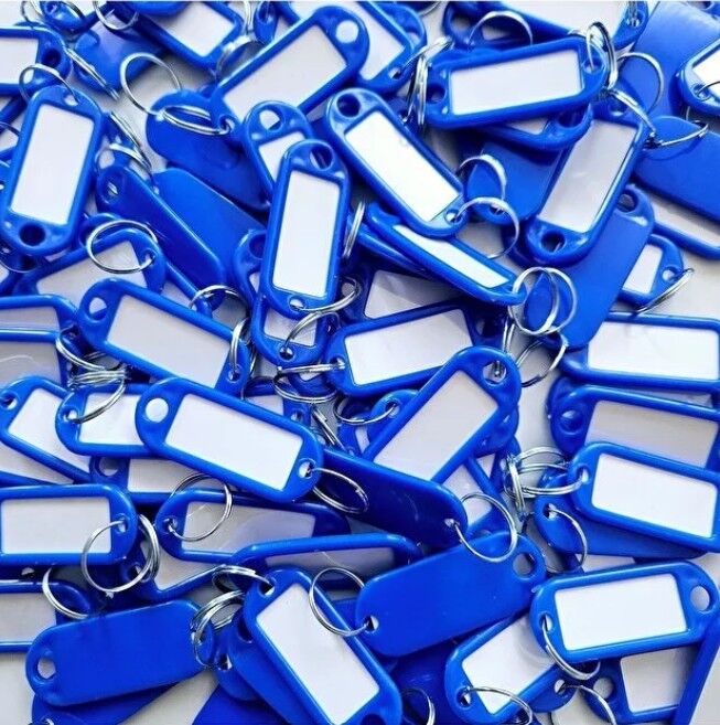 Güler Plastik Anahtarlık 100 Lü Paket Halkalı Mavi