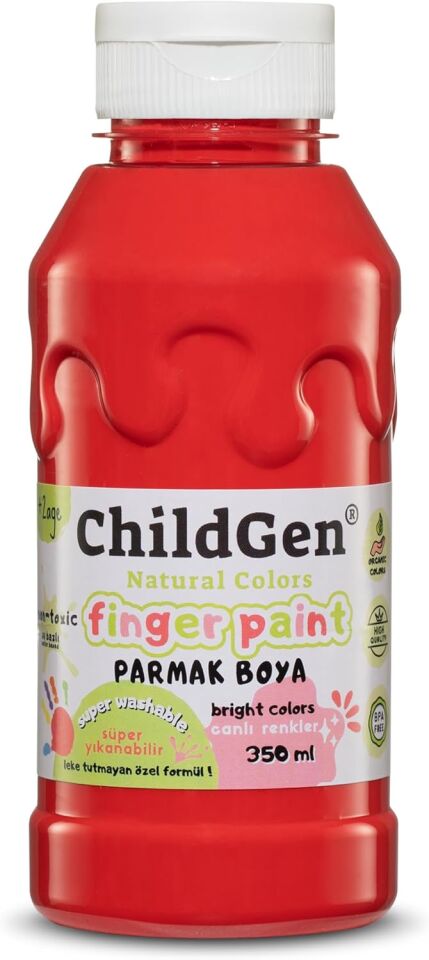 Gen Oyuncak Parmak Boya 350 Ml Kırmızı