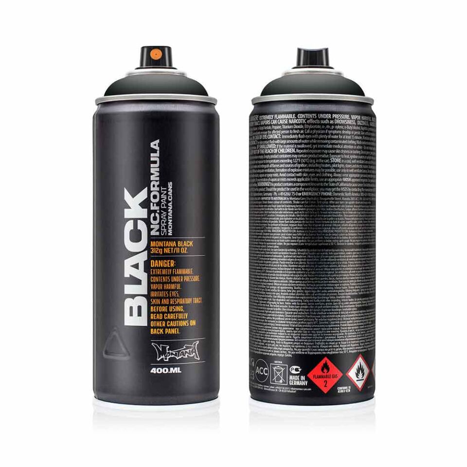 Montana Black Sprey Boya 400 Ml Black Sprey Boya BLK9001