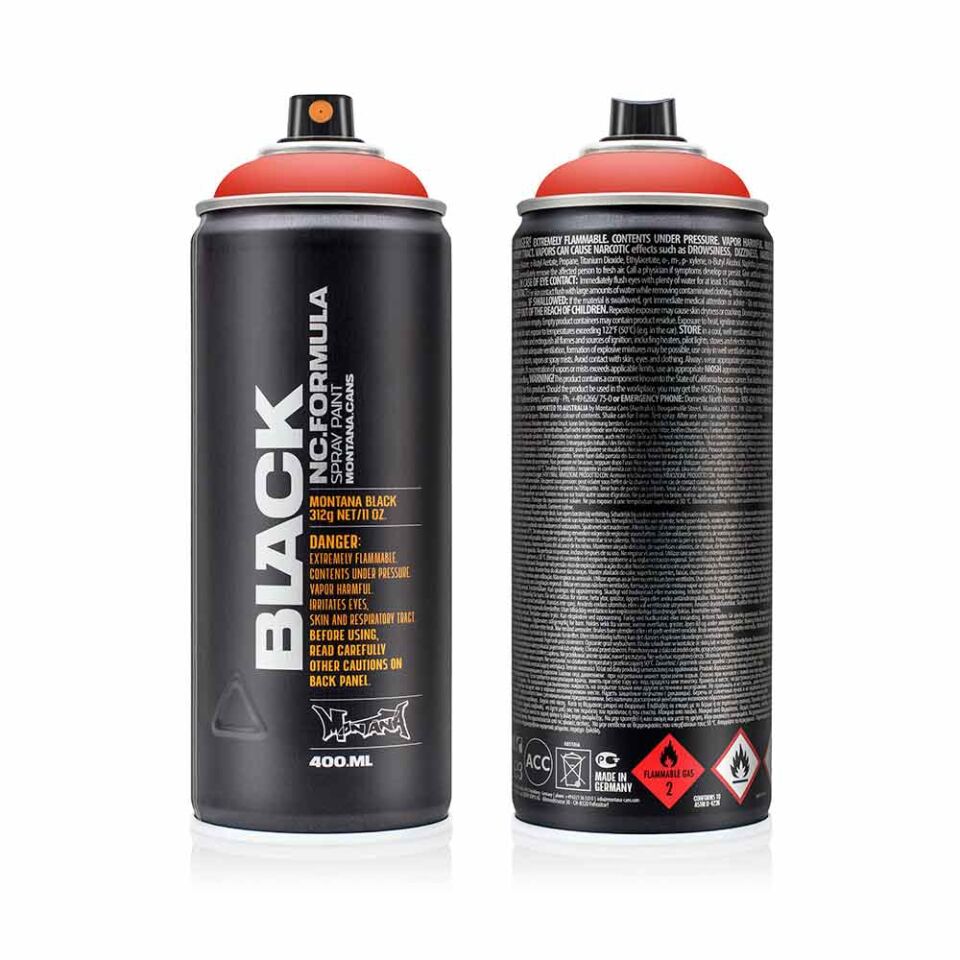 Montana Black Sprey Boya 400 Ml Power Red BLKP3000