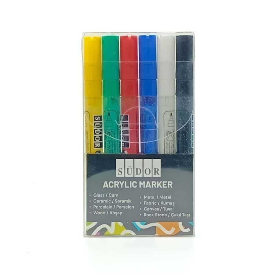 Mona Lisa Akrilik Marker 6 Renk 3 Mm