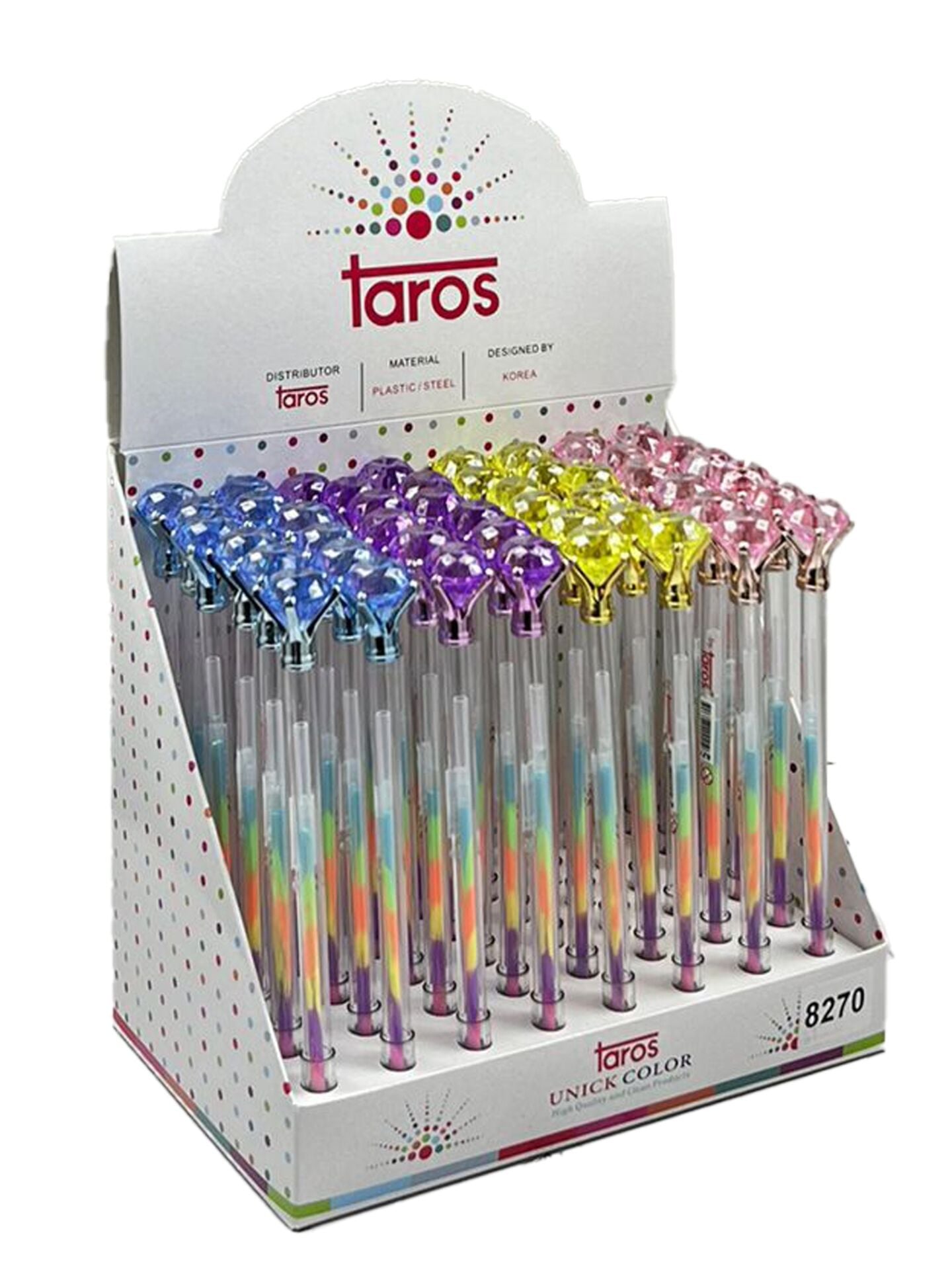 Taros Unick Color Rainbow Elmas Tepeli Jel Kalem