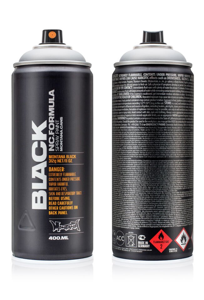 Montana Black Sprey Boya 400 Ml Outline Silver Blk Out Slv
