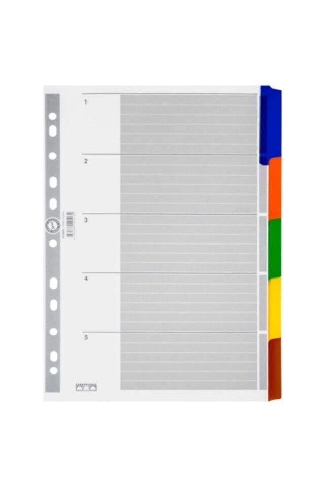 Serve Karton Ayraç Klasik 5 Renkli A5