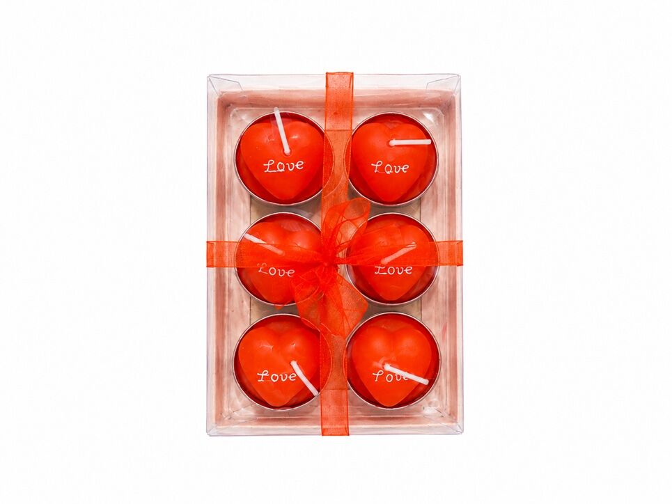 Espa Xam-0510 Dekoratif Kalp Kurdelalı Mum