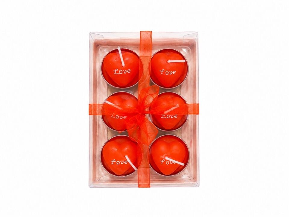 Espa Xam-0510 Dekoratif Kalp Kurdelalı Mum