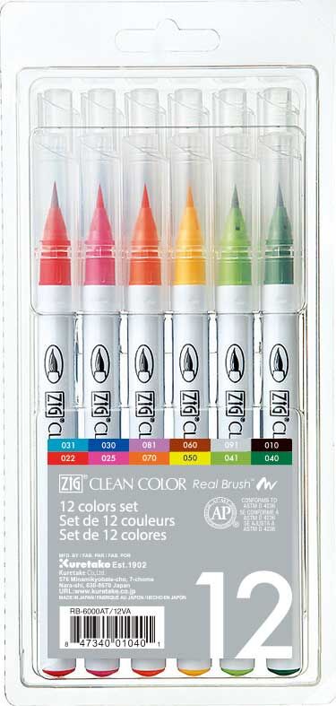 Zig Clean Color Real Brush Rb-6000At/12Va 12 Li