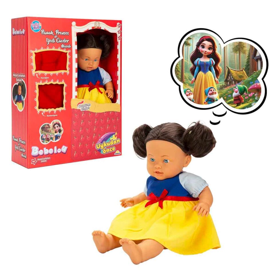 Sun-Sabc-Bbl-Bebek Uykudan Önce Dol Masal Anlat Pamuk Prenses 7 Cüceler 40 Cm