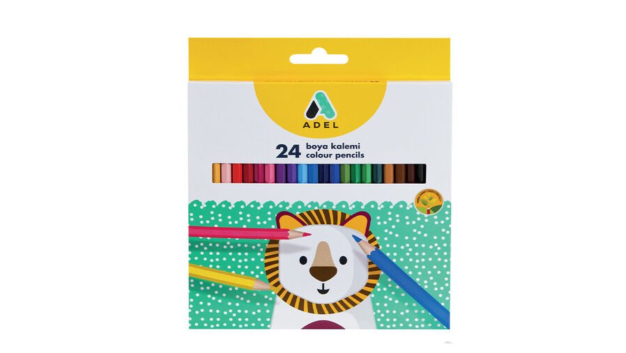 Adel Kuru Boya Karton Kutu 24 Lü