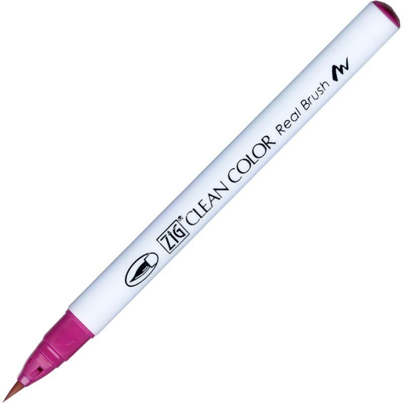 Zig Clean Color Real Brush Rb-6000At 027 Dark Pink