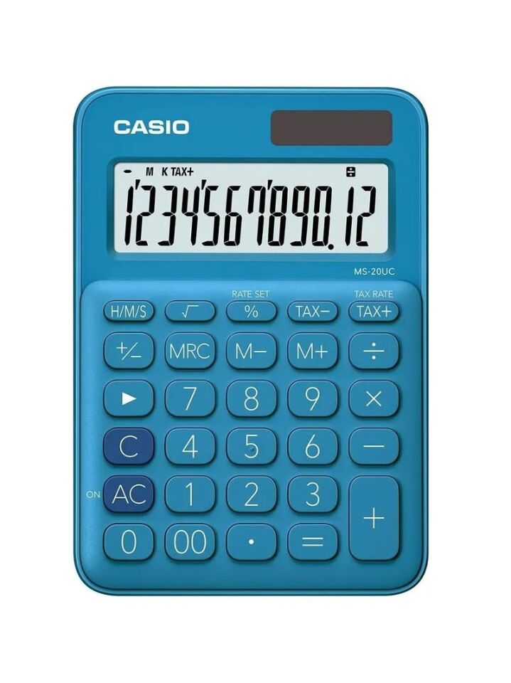 Casio Hesap Makinesi Masaüstü Ms-20Uc-Bu 12 Hane