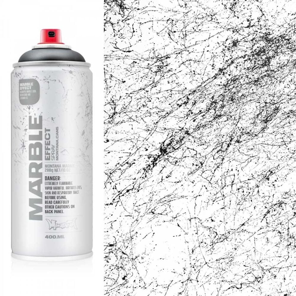 Montana Effect Marble Sprey Boya 400 Ml Black Em 9000