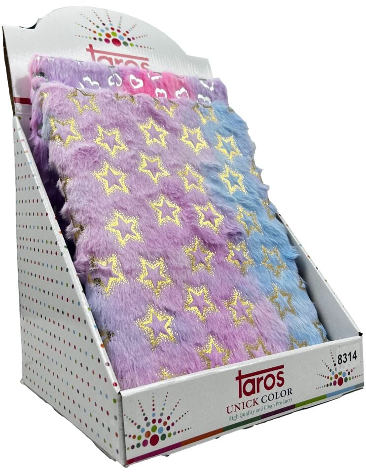 Taros Unick Color Yıldızlı A4 Peluş Defter