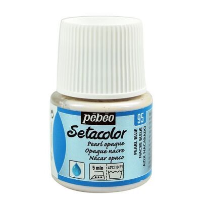 Pebeo Setacolor Opaque Nacre 45 Ml Şişe Pearl Blue