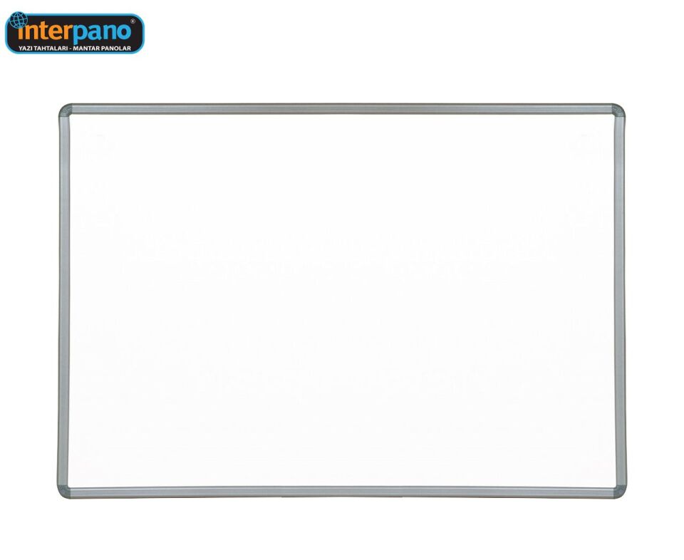İnter 120x240 Alüminyum Çerçeve Laminant Yüzey Duvara Monte Beyaz Yazı Tahtası