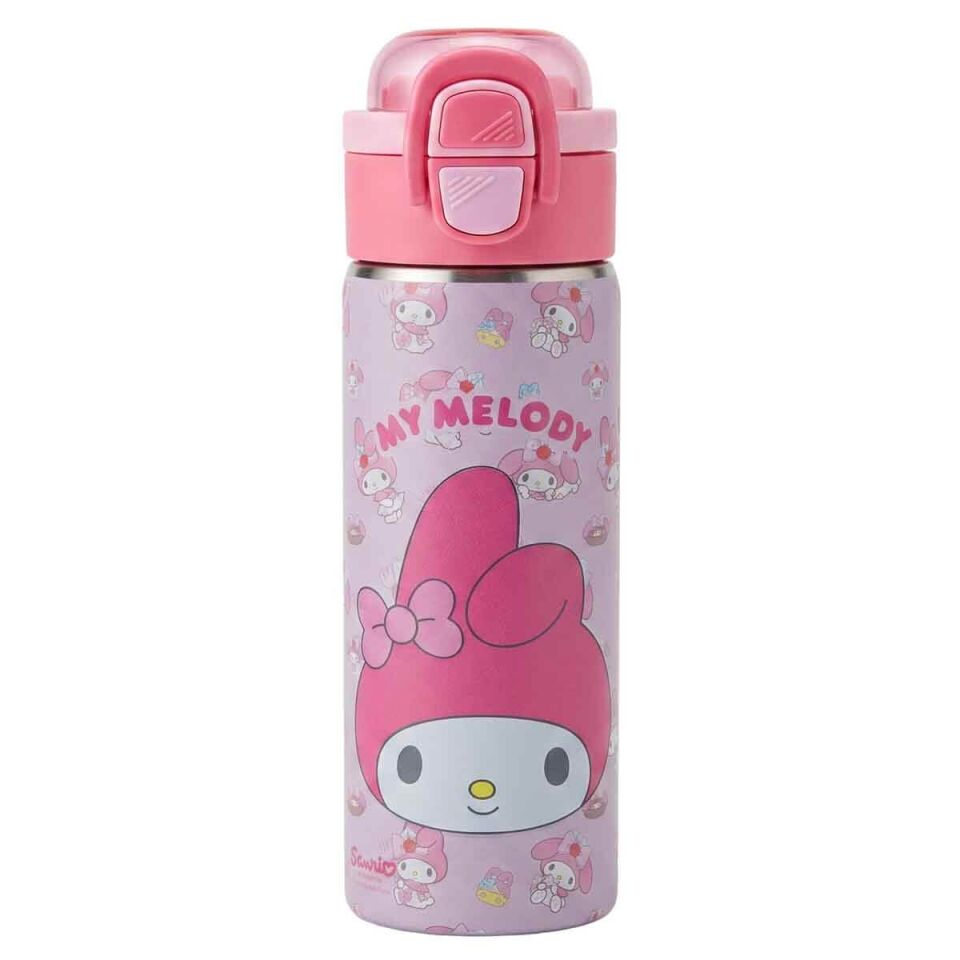 Kuromi 724145 Mymelopy Çift Fonksiyon Kapaklı Çelik Matara 600 Ml