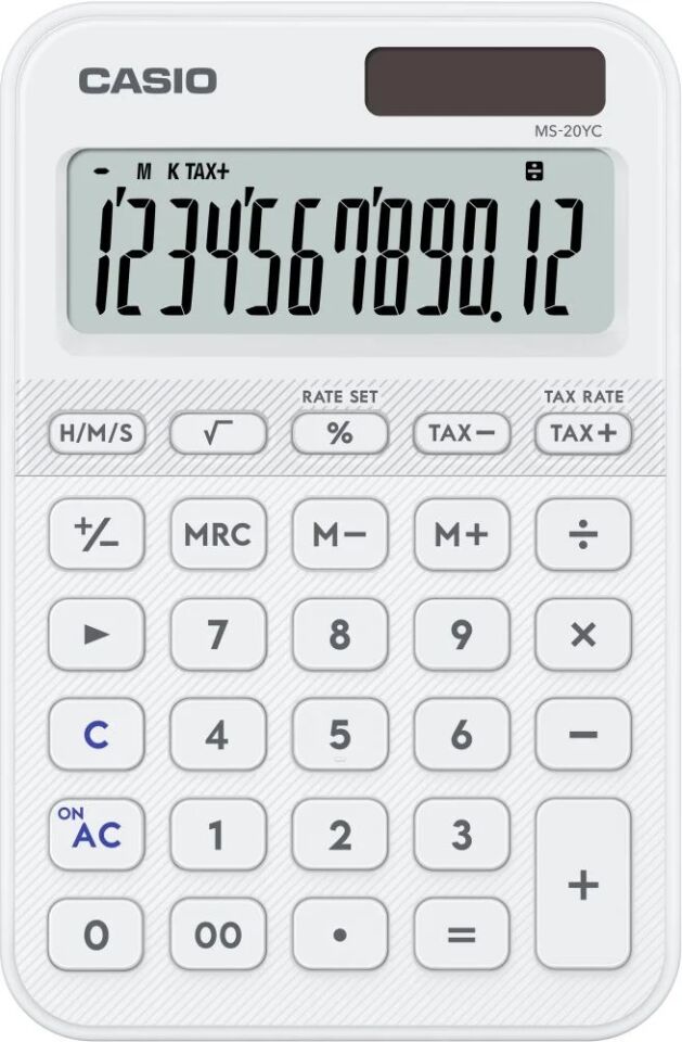 Casio Hesap Makinesi Masaüstü Ms-20YC-WE-W Beyaz