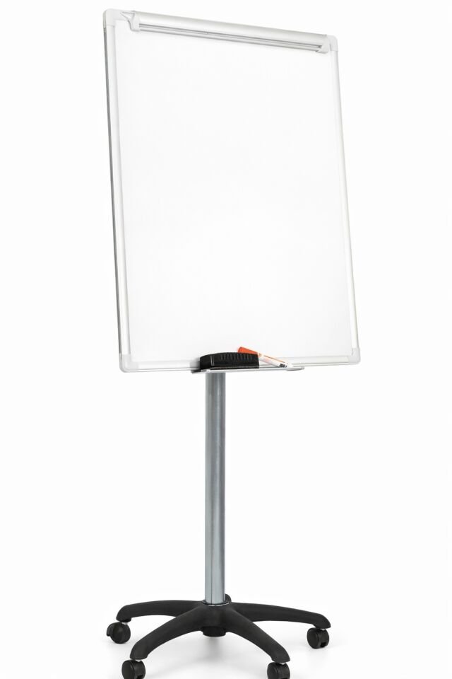 İnter 70x100 Alüminyum Çerçeve Laminant Yüzeyli Yıldız ( Ahtapot ) Ayaklı Flip Chartlı Beyaz Yazı Tahtası