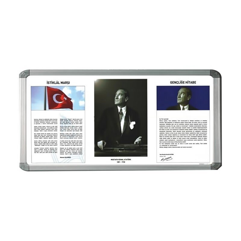 İnter 50x90 Alüminyum Çerçeve Duvara Monte Atatürk Köşesi