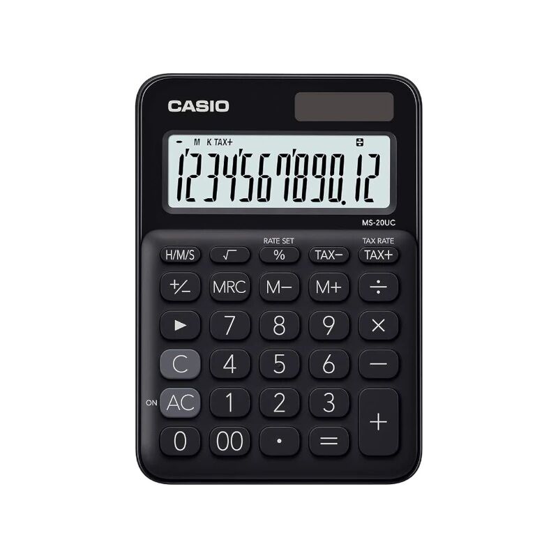 Casio Hesap Makinesi Masaüstü Ms-20Uc-Bk-N-Dc 12 Hane