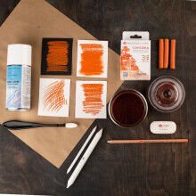 Güven Art St.Petersburg Ladoga Grafik Çizim Tebeşiri Sanguine Light 2721422308