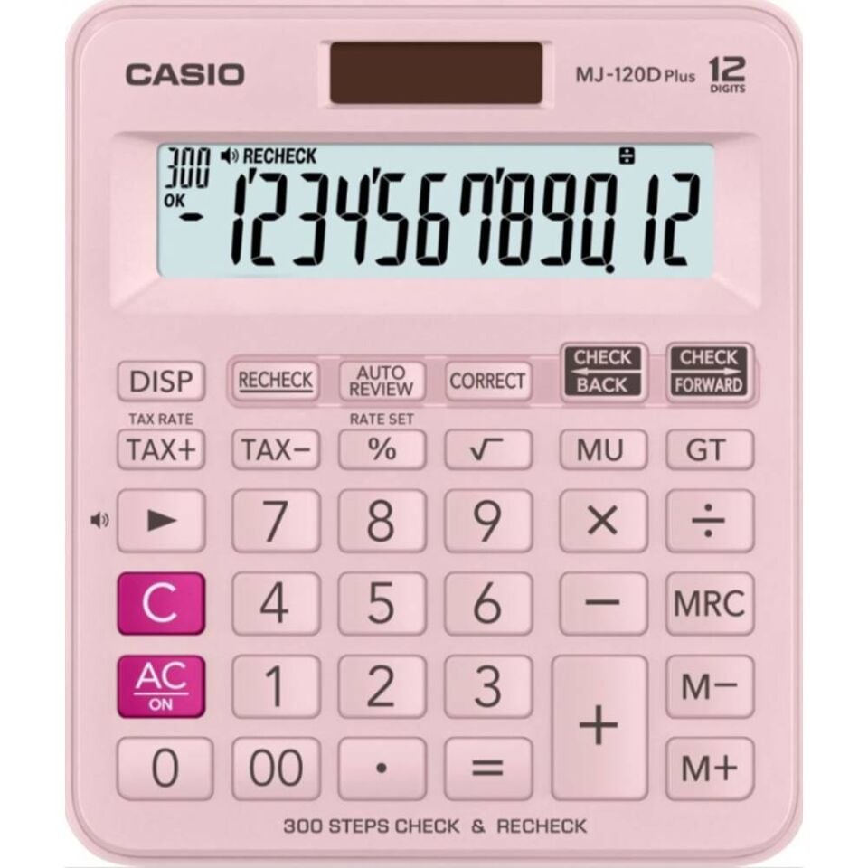 Casio Hesap Makinesi Masaüstü Mj-120D Plus-Pk 12 Hane
