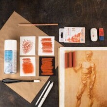 Güven Art St.Petersburg Ladoga Grafik Çizim Tebeşiri Sanguine 2721422309