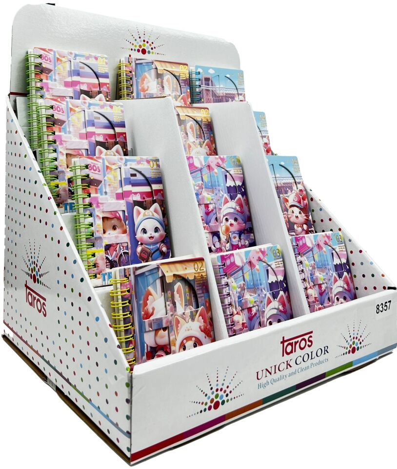 Taros Unick Color Travel Cat Mini Not Defteri