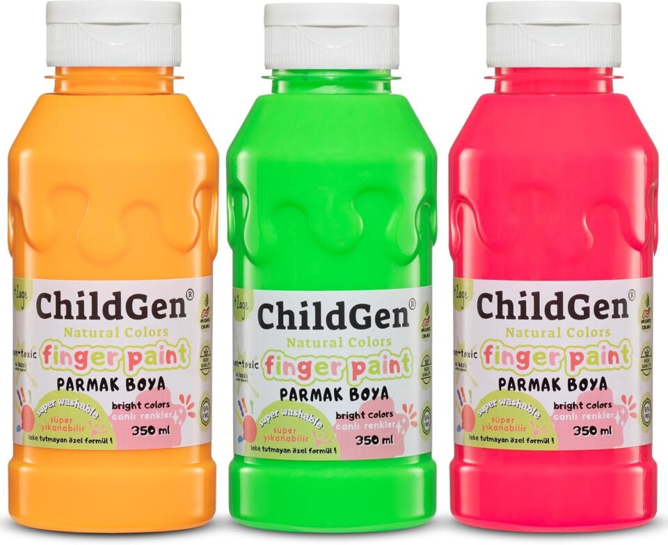 Gen Oyuncak Parmak Boya 3 Lü 350 Ml Neon