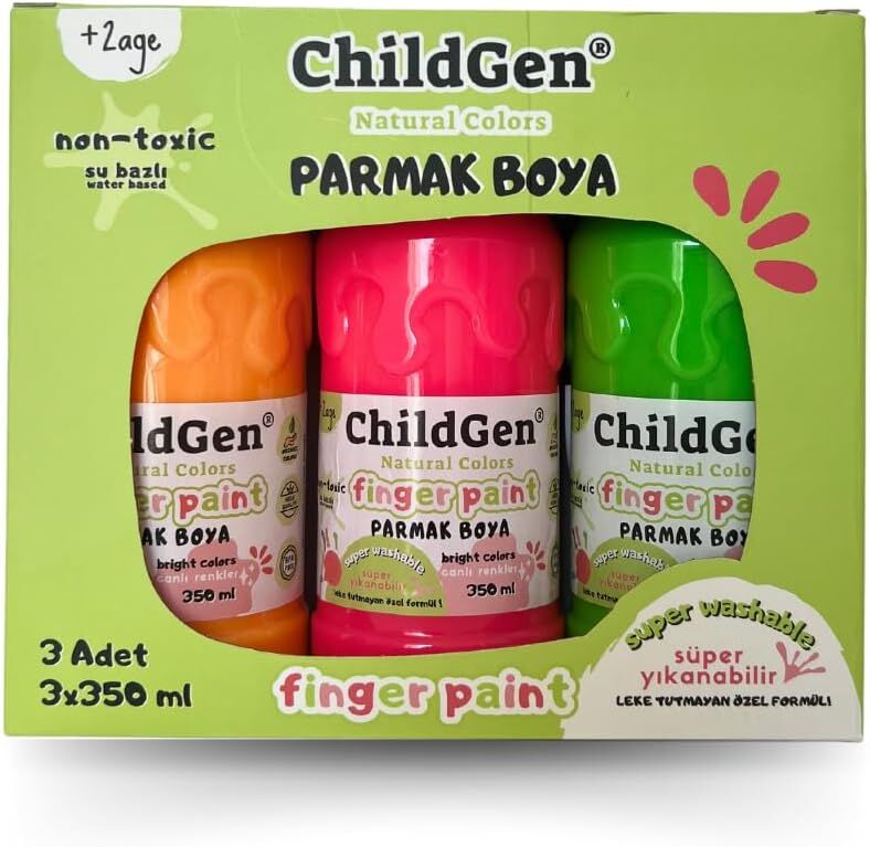 Gen Oyuncak Parmak Boya 3 Lü 350 Ml Neon