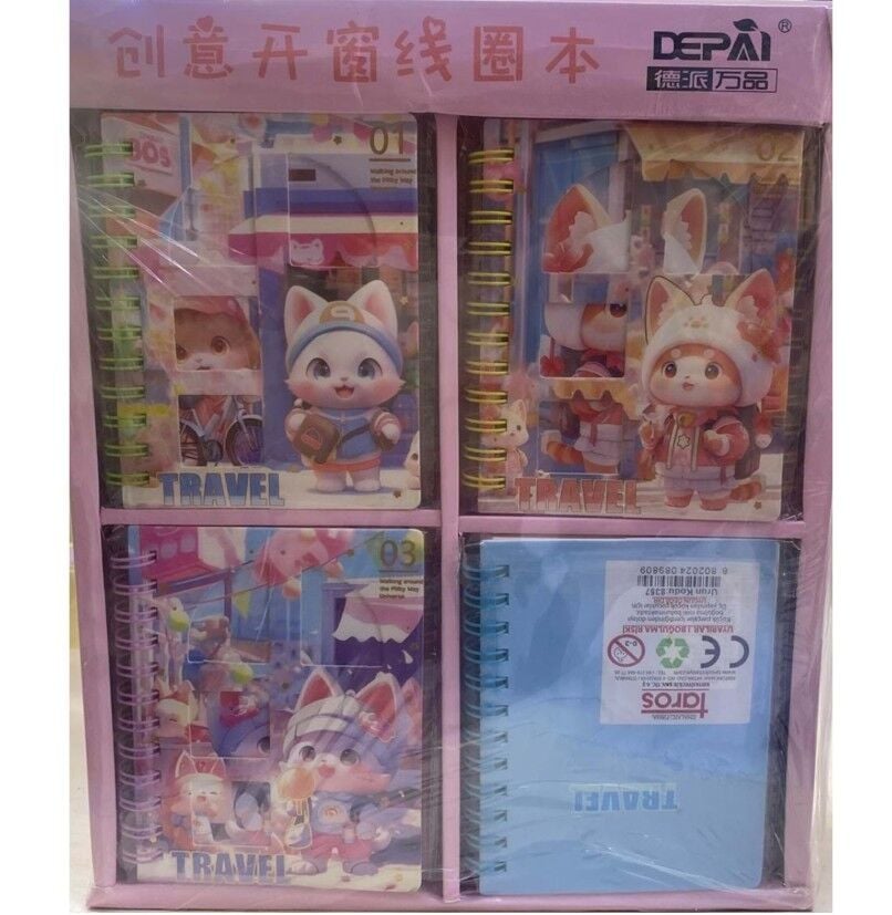 Taros Unick Color Space Cat Separatörlü Mini Not Defteri