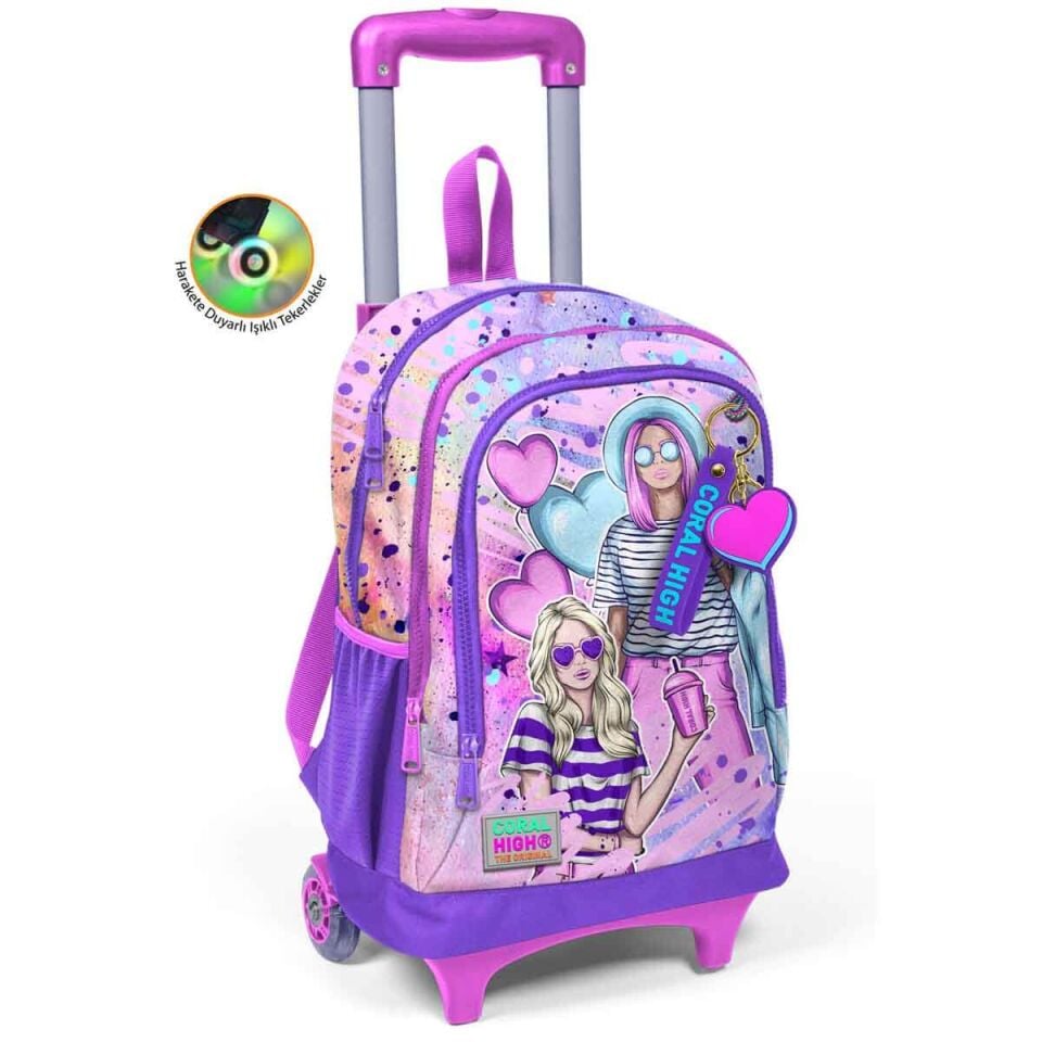 Yaygan Coral High Çekçek Sırt Çanta Işıklı Tekerlek 23955