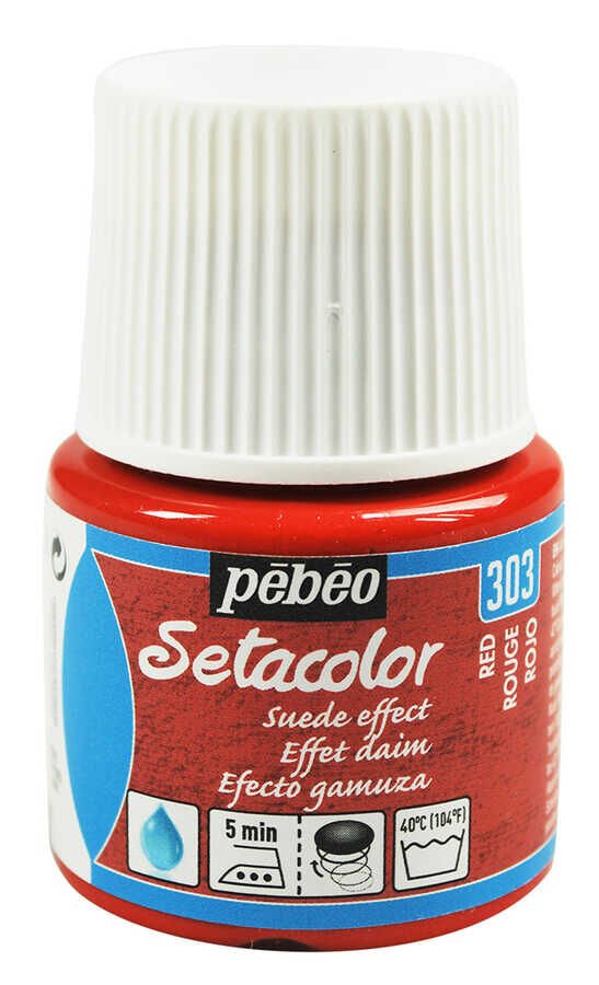 Pebeo Setacolor Opaque Suede Effect 45 Ml Red