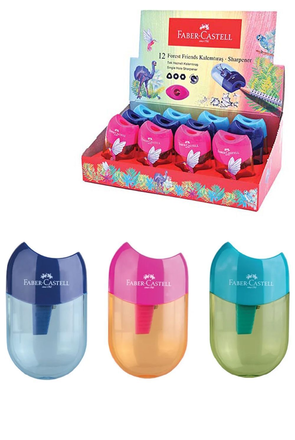 Faber-Castell Mini Apple Kalemtraş Forest Friends