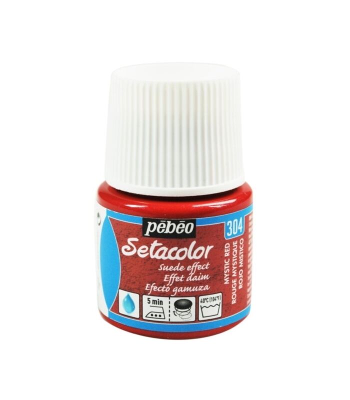 Pebeo Setacolor Opaque Suede Effect 45 Ml Mystic Red