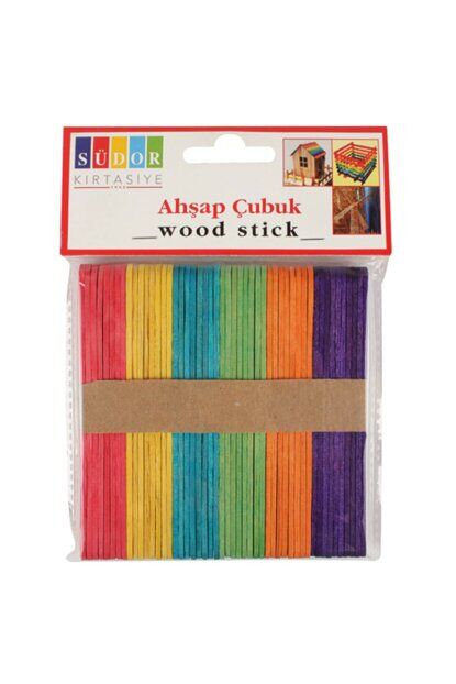 Südor Ahşap Renkli Küçük Dondurma Çubuğu