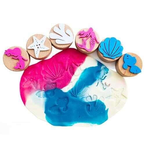 Gen Oyuncak Ahşap Damga Deniz Kızı 6 Lı