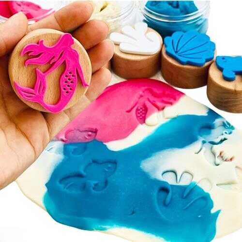 Gen Oyuncak Ahşap Damga Deniz Kızı 6 Lı